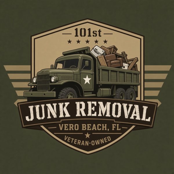 101st Junk Removal badge, veteran owned